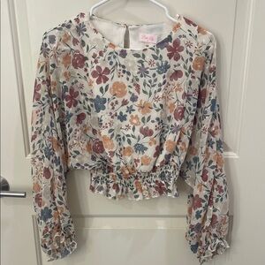 Pink Lily Multicolor Floral Blouse